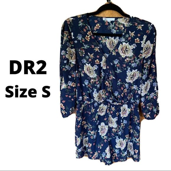 DR2 Women's Small Floral Romper Shorts Size S - Picture 1 of 7